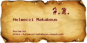 Helmeczi Makabeus névjegykártya
